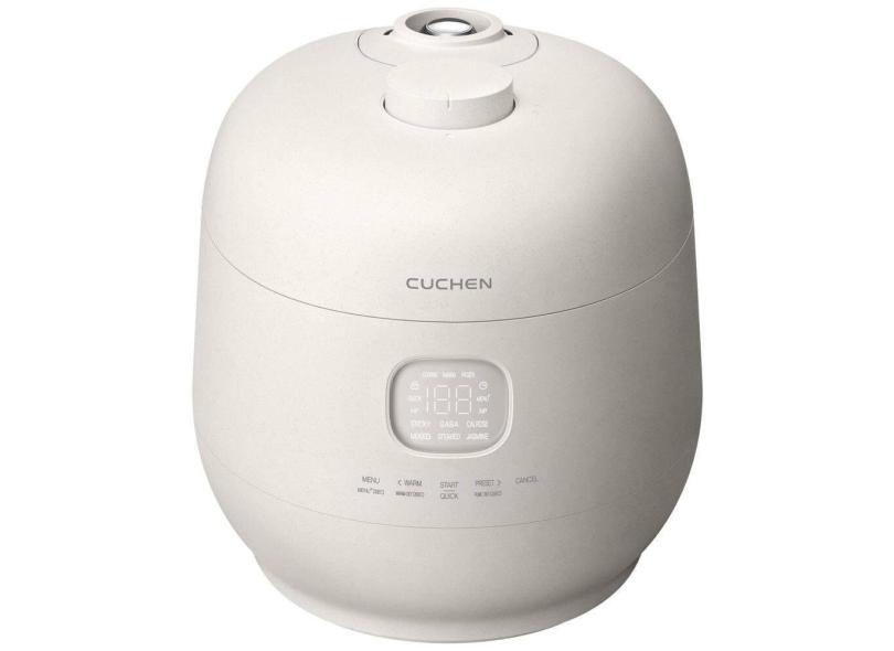 Panela de Arroz Elétrica de Dupla Pressão com Aquecimento por Indução, 6 Xícaras Cru, 110V, Cuchen, Branca