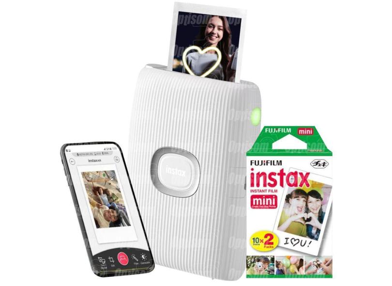 Impressora Bluetooth Fujifilm Instax Mini Link 2 Clay White Para Smartphone + 20 Fotos