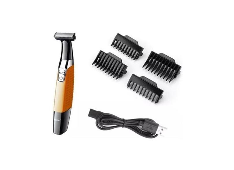 Barbeador Aparador De Pelos Km 1910 Resistente A Água + Óleo De Barba