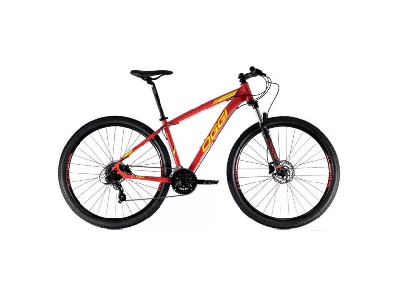 Bicicleta Aro 29 Oggi Hacker HDS 24v - Vermelho/Amarelo/Preto
