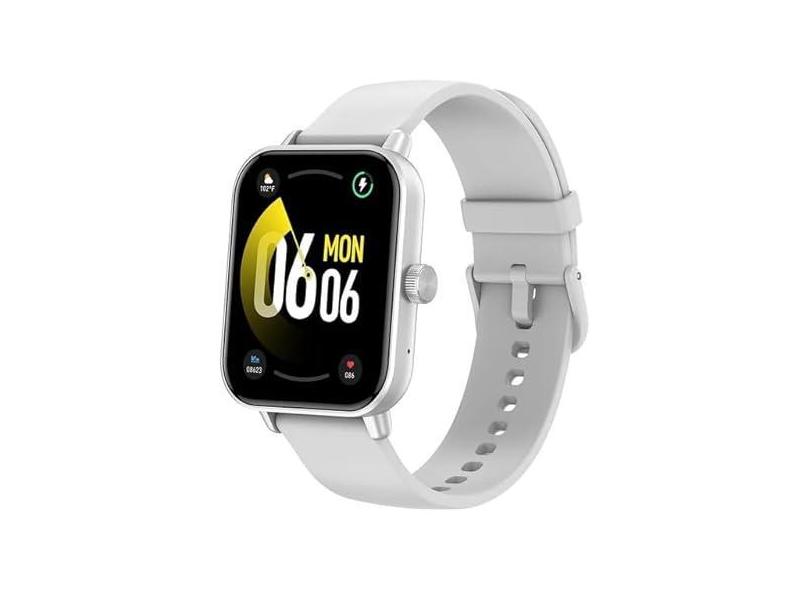 Smartwatch Colmi P81 Display 1.9" IPS HD Full Touch Screen Ultra leve Body Fitness Tracker IP68 à prova d'água compatível com Android/iOS (Prata)