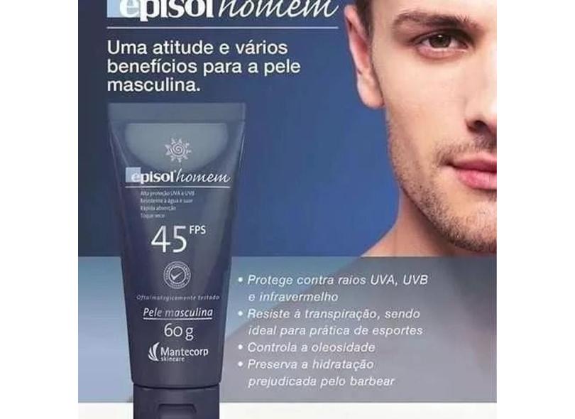 KIT COM 10 - Protetor Solar Episol Homem - FPS45 - com 60g com o Melhor ...