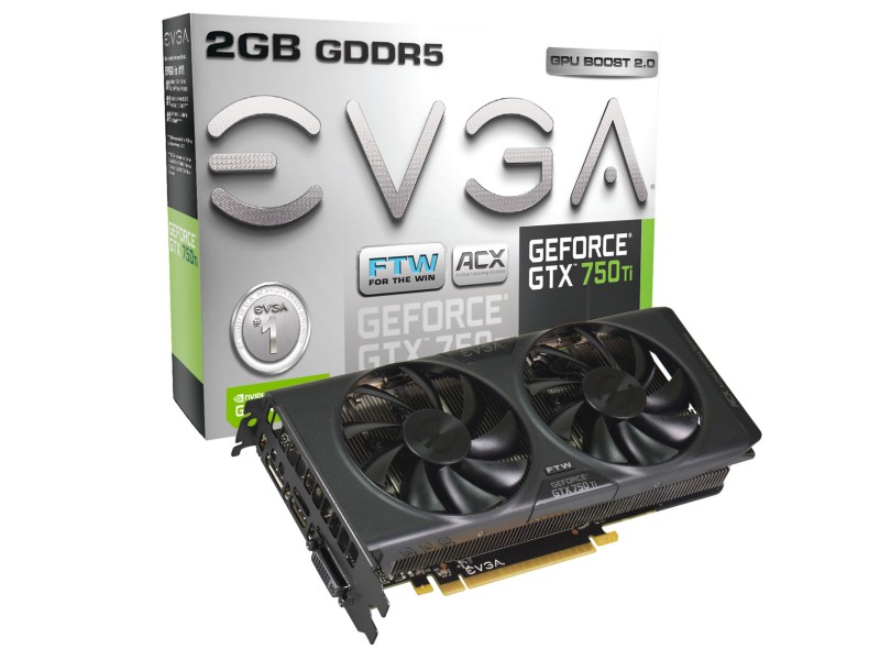 Placa de Video NVIDIA GeForce GTX 750 2 GB DDR5 128 Bits EVGA 02G-P4-3757-KR
