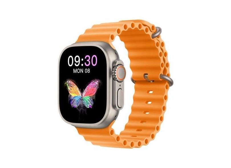 Relogio Smartwatch Inteligente Rosa Hw68 Ultra Mini 41mm Duas Pulseira
