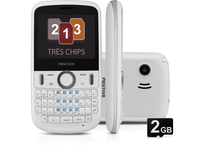 Celular Positivo P100 Câmera 1,3 MP 3 Chips