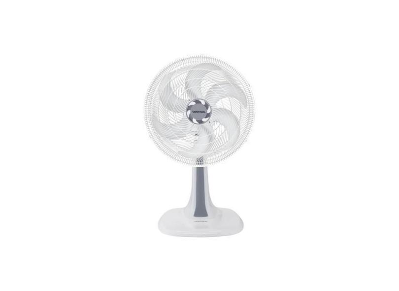 Ventilador De Mesa Ventisol Premium 30cm 6 Pás 3 Velocidades Branco