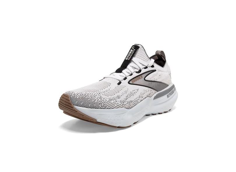 Brooks Tênis de corrida feminino Glycerin Stealthfit GTS 21, Branco/cinza/preto, 37