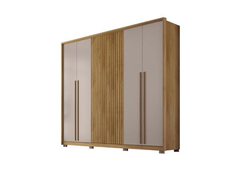Guarda Roupa Roupeiro Casal 268cm 6 Portas 4 Gavetas Espaço para ...