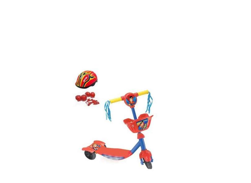 Patinete Infantil Superman - 2 Itens - Happy Kids