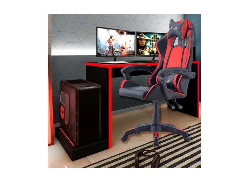 Cadeira Gamer Pop - Vermelho / Preto - Reimex