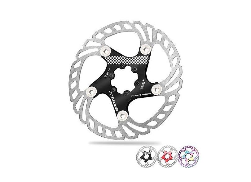 BUCKLOS Rotor de freio a disco de bicicleta flutuante IIIPRO 140 mm 160 mm 180 mm 203 mm com 6 parafusos, rotores de freio a disco de bicicleta de aço inoxidável Mountain Bike MTB para bicicleta de
