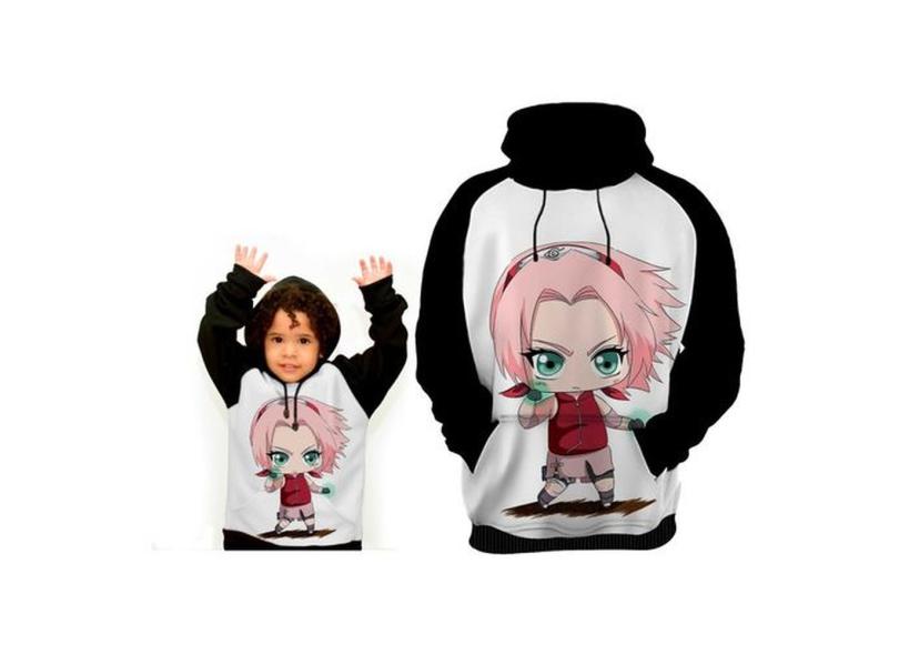 Moletom Kit Mãe E Filha Sakura E Sarada Uchiha Naruto Hd 1