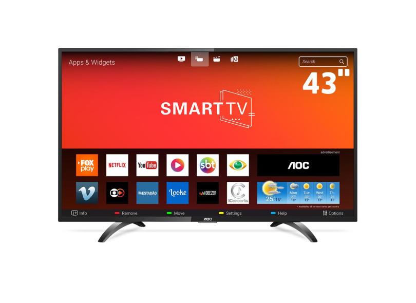 Smart TV TV LED 43 " AOC Full Netflix LE43S5970S 3 HDMI