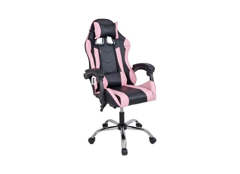 Cadeira Gamer Giratória Com Rodinhas Cg1.17 Rosa - Velve