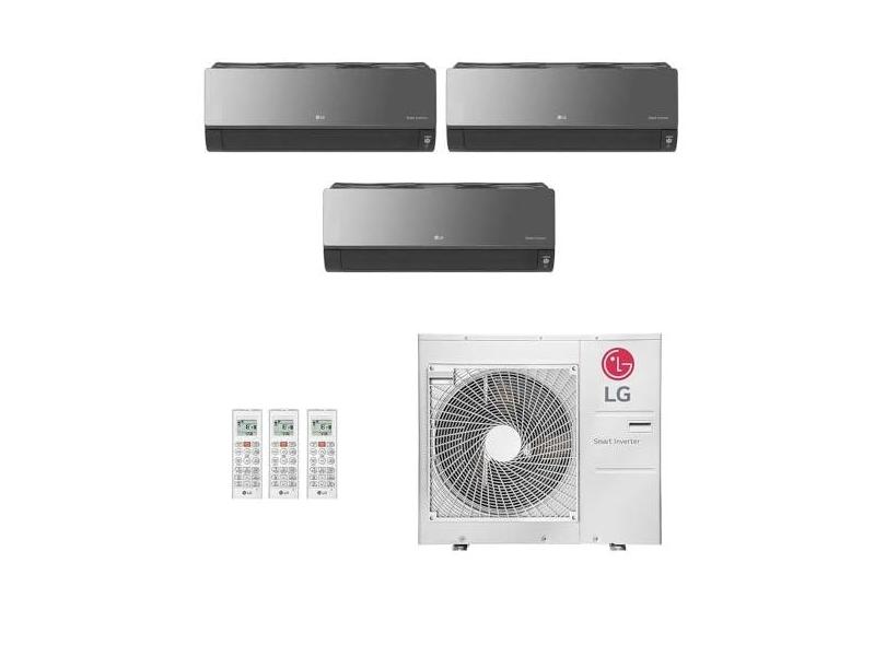 Ar-Condicionado Multi Split Inverter LG 30.000 (2x Evap HW Artcool 7.000 + 1x Evap HW Artcool 24.000) Quente/Frio 220V