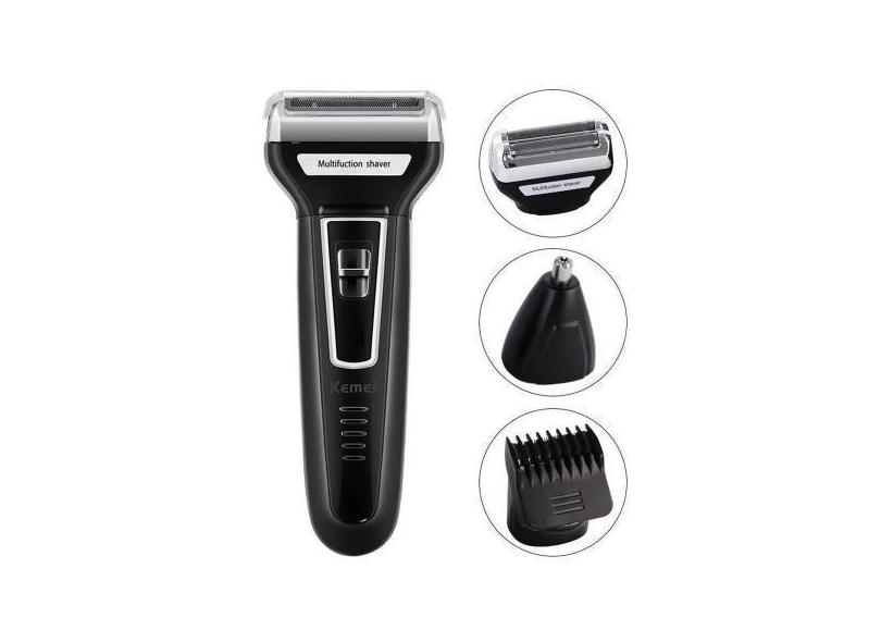 Máquina Barbear Shaver Kemei 3 Em 1 Km-6558 - Ponto Do Nerd