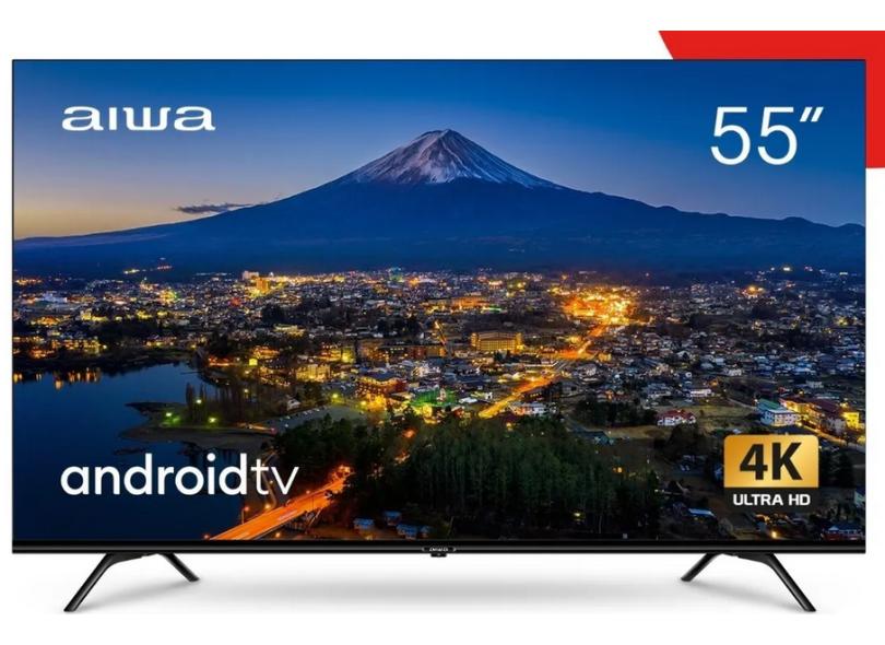 SmartTV Aiwa 55” Android, 4K, Borda Ultrafina, Dolby Vision & Atmos -  AWS-TV-55-BL-01
