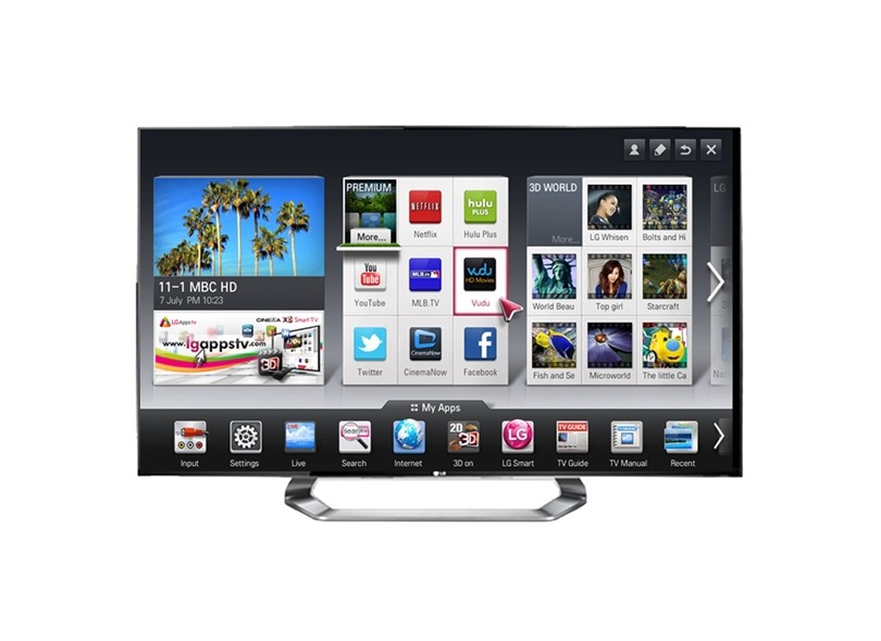 TV LED 84" Smart TV LG Cinema Full HD 3D 4 HDMI Conversor Digital Integrado 84LM9600