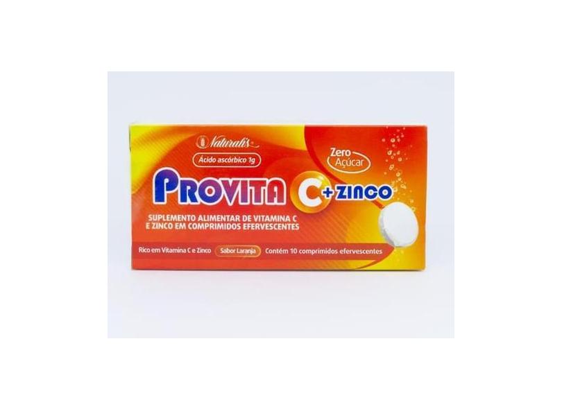 Vitamina C Provita C + Zinco 10 Comprimidos Efervescentes Naturalis