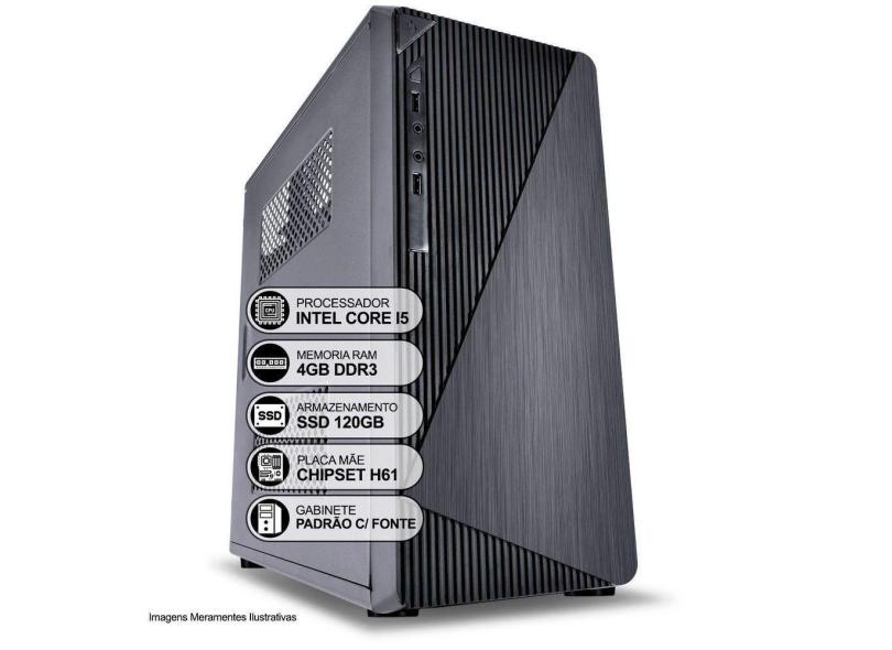 Computador Desktop, Intel Core I5 3º Geração, 4gb Ram, Ssd 120gb, Hdmi
