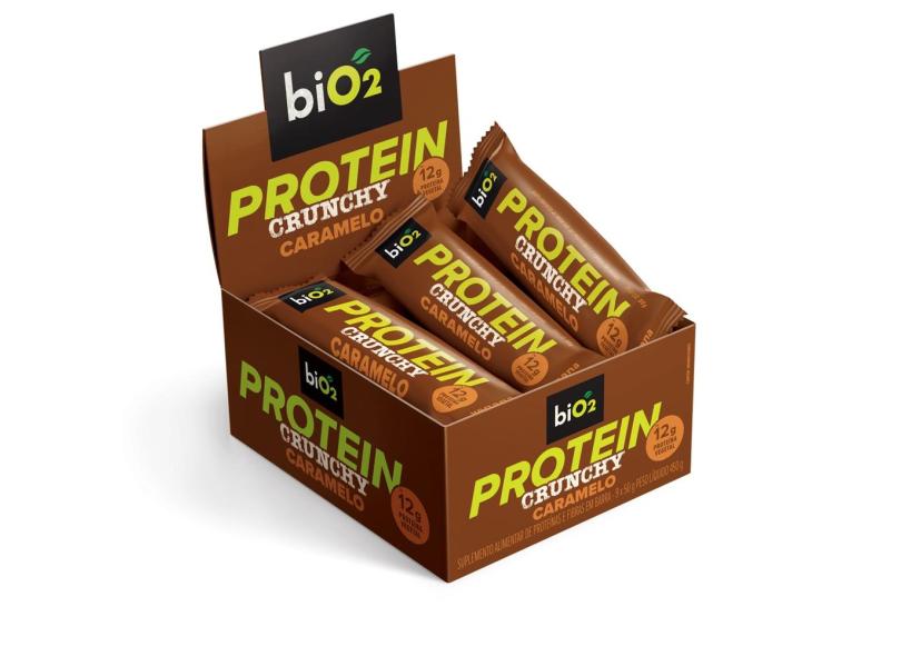 Barra De Proteína Vegana Bio2 Protein Crunchy Bar Caramelo 9 Un 50G com ...