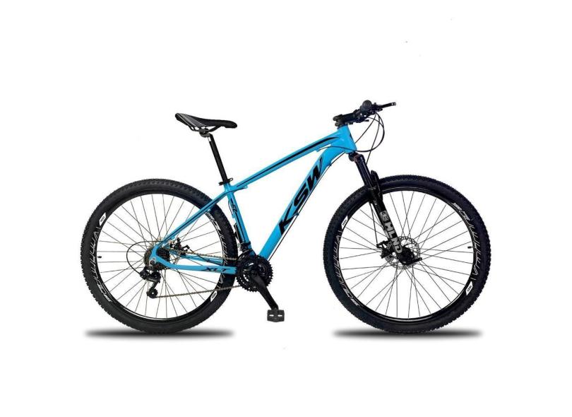 Bicicleta Aro 29 Ksw 24v Shimano Tx800 Freio Hidráulico - Azul-preto - 19 Azul-preto