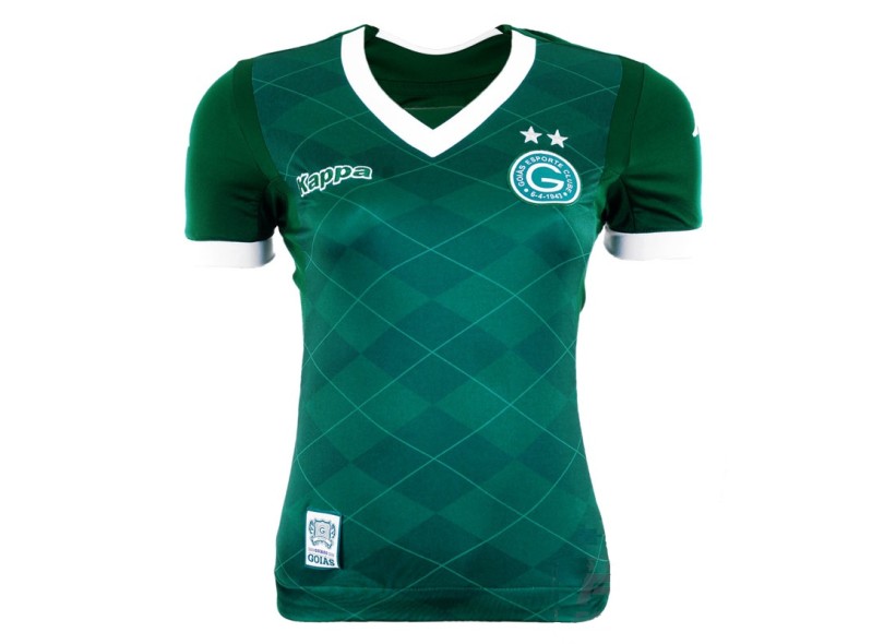 Camisa Torcedor feminina Goiás I 2015 com Número Kappa