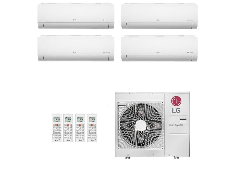 Ar-Condicionado Multi Split Inverter LG 30.000 (3x Evap HW 9.000 + 1x Evap HW 12.000) Quente/Frio 220V