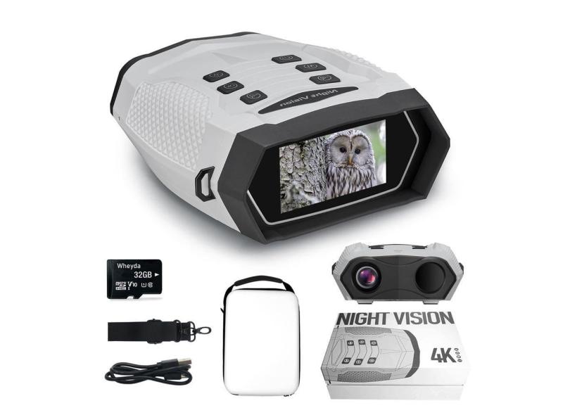 Óculos de visão noturna Wheyda 4K 48MP Photo 8X Zoom 32GB TF