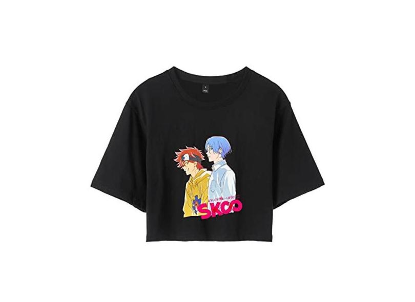 Camiseta Feminina Sk8 The Infinity Crop Top Shirt Langa Joe Reki Cosplay Anime Skateboard Top 3272