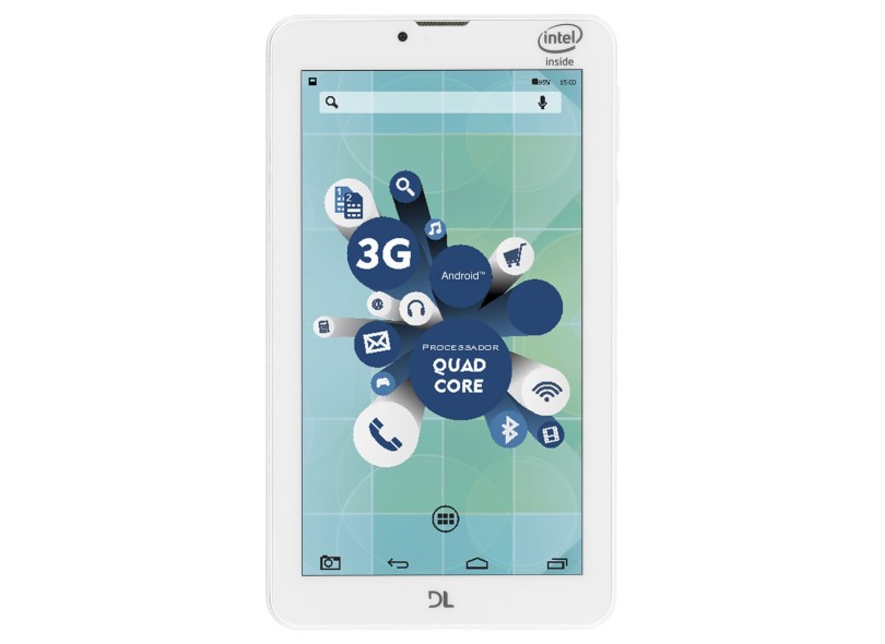 Tablet DL Eletrônicos 3G 8.0 GB LCD 7 " Android 5.1 (Lollipop) Tecphone 600