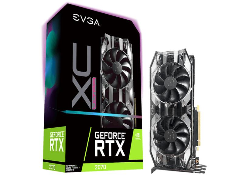 Placa de Video NVIDIA GeForce RTX 2070 8 GB GDDR6 256 Bits EVGA 08G-P4-2173-KR