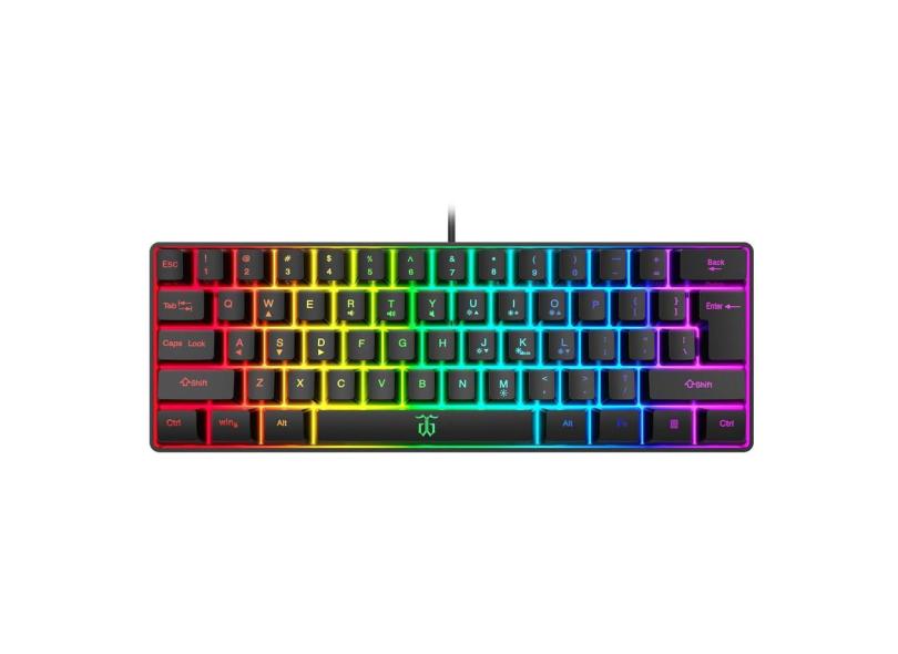 Teclado para jogos Snpurdiri 60% rgb Compact Wired White