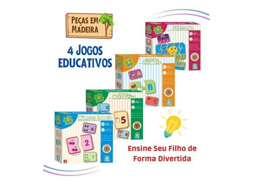 4 Jogos Educativos Alfabeto Matematica Soletrando Números com o Melhor  Preço é no Zoom