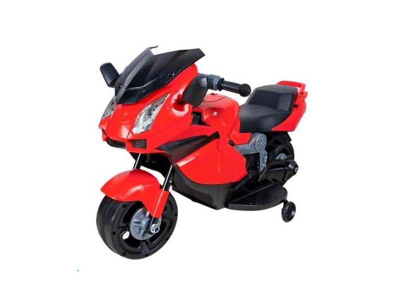 Mini Moto Infantil Motinha de Brinquedo Vermelha Elétrica 6v Com Carregador Bivolt P/Crianças 2 a 6 Anos Com Luzes Farol LED e Buzina