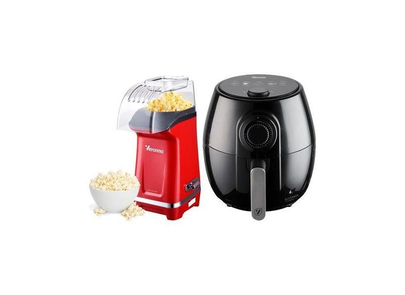 Fritadeira Elétrica Air Fryer + Pipoqueira Elétrica Ar 127v VAF1400