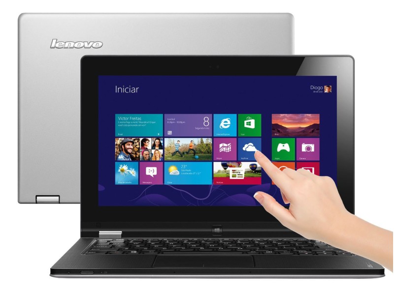 Ultrabook Conversível Lenovo IdeaPad Intel Core i5 3339Y 3ª Geração 8 GB de RAM SSD 128 GB LED 11,6" Touchscreen Windows 8 Yoga 11S