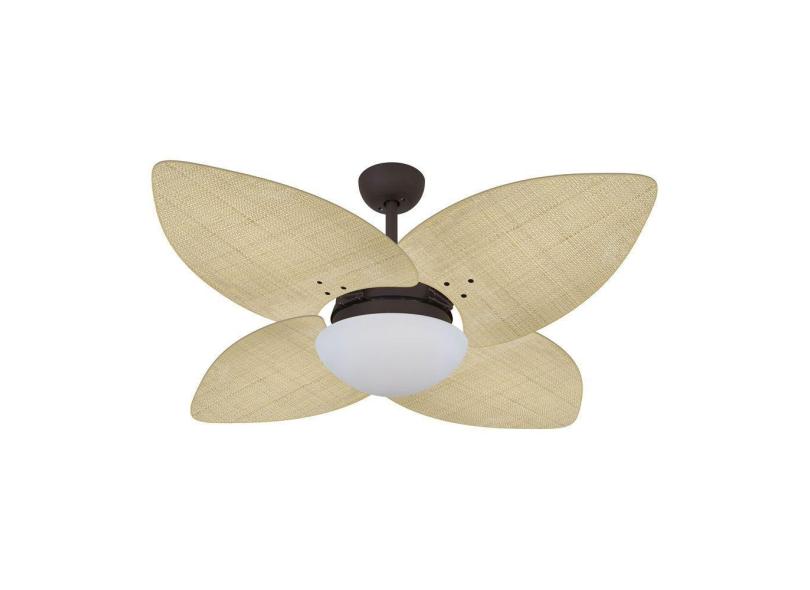 Ventilador De Teto Marrom Texturizado 4 Pás 220V