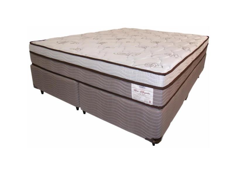 Cama Box King com Colchão New Magestic com Molas Ensacadas 193cm Ortobom