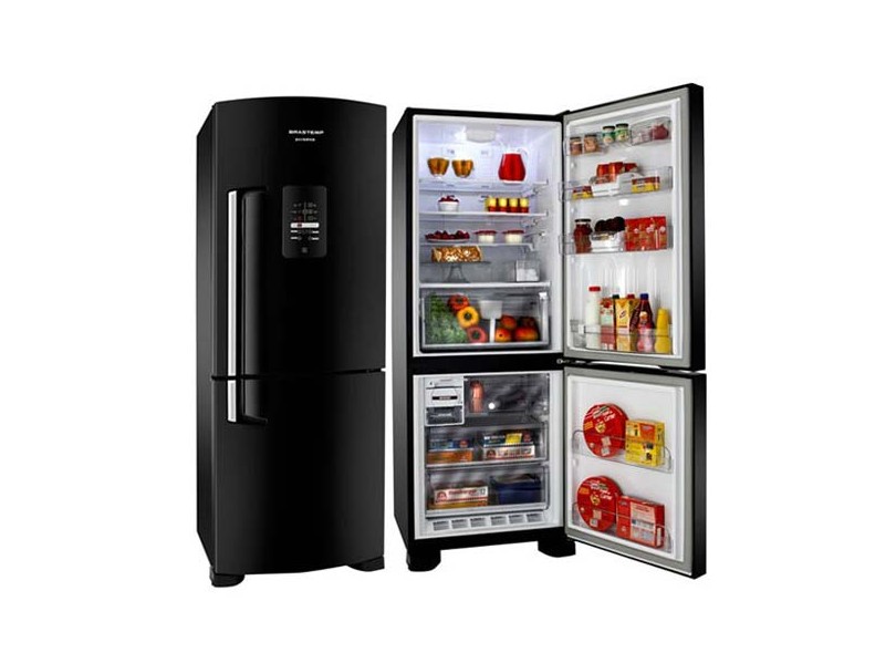Geladeira Brastemp All Black Frost Free Inverse 422 Litros Smart Bar BRE50NE