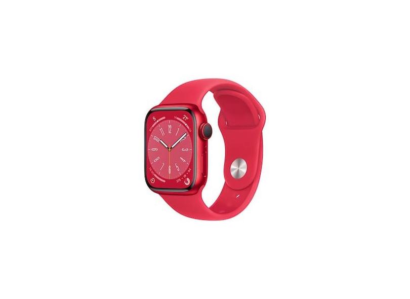 Apple Watch Series 8 GPS Caixa (PRODUCT)RED de alumínio 41 mm Pulseira Esportiva (PRODUCT)RED