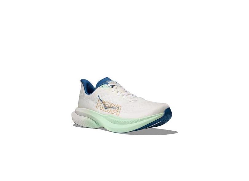 HOKA ONE ONE Tênis masculino Mach 6, Frost/dourado, 45