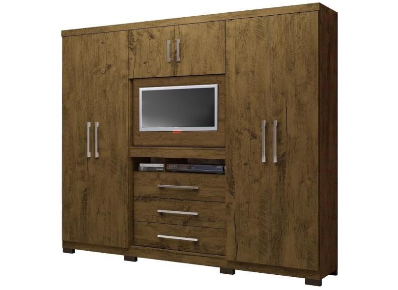Guarda-Roupa Casal 6 Portas 3 Gavetas com Espelho Dubai Moval