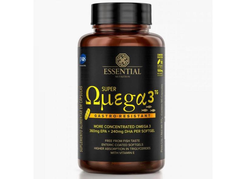 Super Omega 3 Tg Gastro Resistant (90 Softgels) - 360Mg Epa / 240Mg Dha Por Softgel - Essential Nutrition