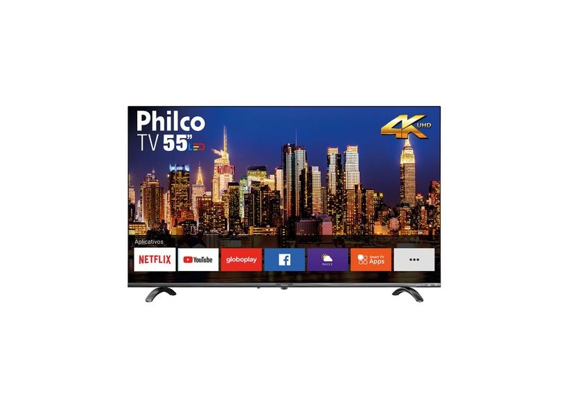 Smart TV TV LED 55 " Philco 4K Netflix PTV55Q20SNBL 3 HDMI