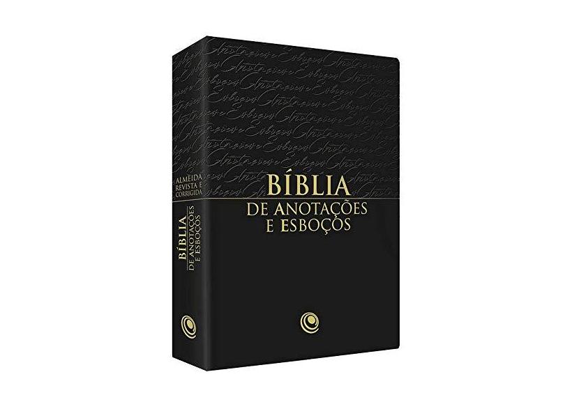Bíblia de Anotações e Esboços Preta - Vários Autores - 9788576896111