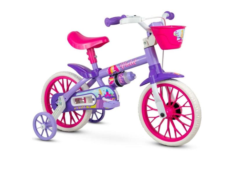 Bicicleta para Menina Aro 12 Violet Nathor