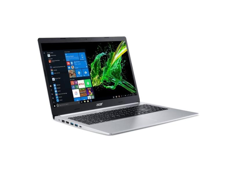 Notebook Acer Aspire 5 Intel Core i5 10210U 10ª Geração 8.0 GB de RAM 1024 GB Híbrido 128.0 GB 15.6 " Windows 10 A515-54-542R