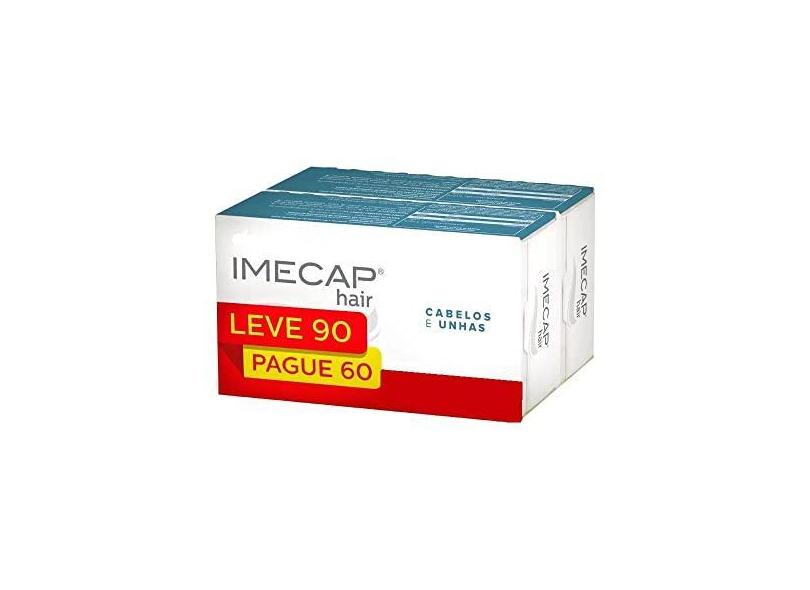 Imecap Hair Kit 90 cápsulas - Vitaminas para Cabelos e Unhas com Biotina