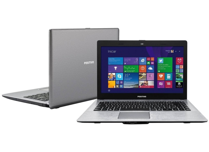 Notebook Positivo Stilo Intel Celeron N2806 2GB de RAM HD 320 GB LED 14" 3D Windows 8.1 XR2998